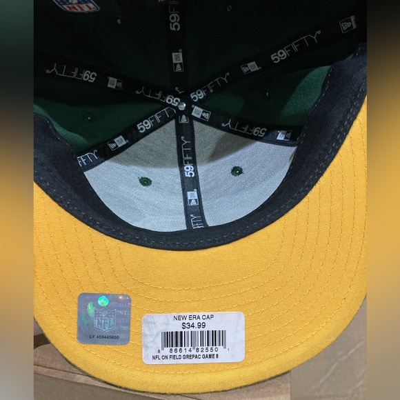 Green Bay Packers New Era Fitted Hat Size 8 Brand New - Picture 2 of 5